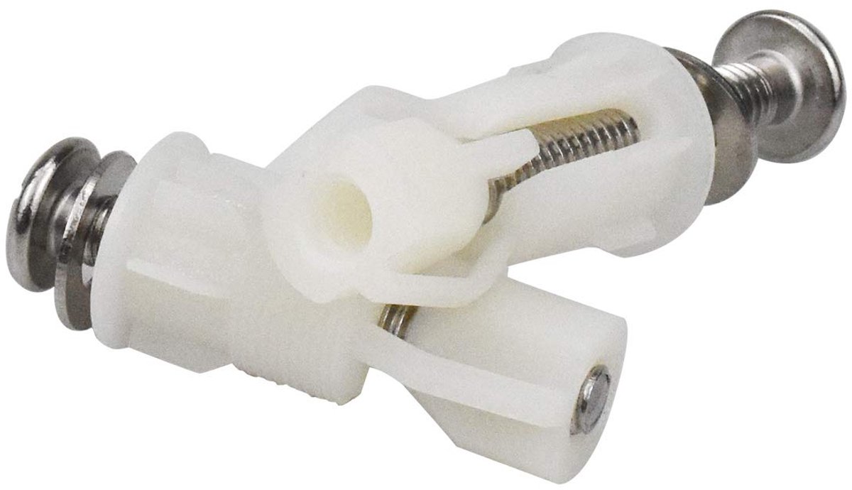2 stks Toiletbril Schroeven Toilet Top Cover Deksel Zitbevestigingen Toiletschroeven Vervangende Kit Toiletbril Bevestigingsset Uitbreidingsschroef voor WC-stoel, Roestvrij staal en Plastic Materiaal
