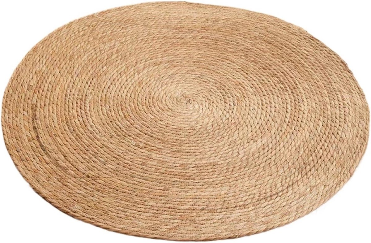 Lisdodde Gras Krabmat - Ronde Handgeweven Huisdier Scratch Pad voor Meubelbescherming (24" & 40" Diameter) (S)