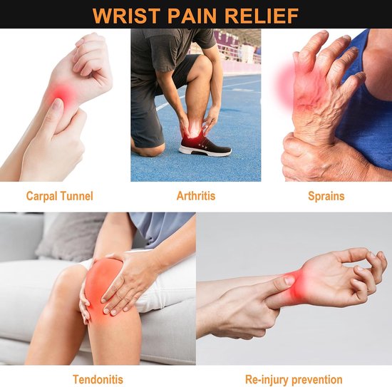 Set 2 Stuks voor Linker- en Rechterhand, Polssteun, Polsspalk, Pols Wrap, Handbandage, Polsbeschermer ideaal voor Sport, Fitness en Dagelijks Gebruik — afbeelding 3