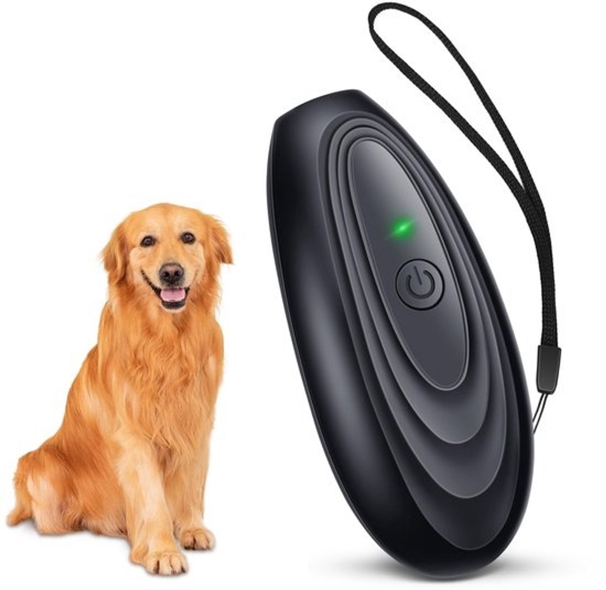 Ultrasone blafstopper voor honden - Draagbaar en oplaadbaar - Gedragscorrector met led-indicator voor kleine, middelgrote en grote honden