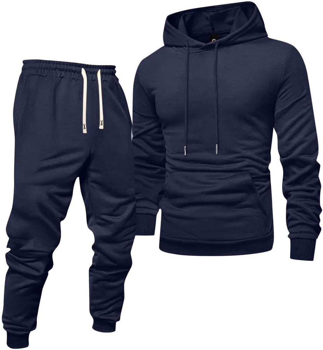 2-delige set trainingspak voor heren, katoen, trainingspak, bovendeel en broek, joggingpak, casual, lente, winter, A9