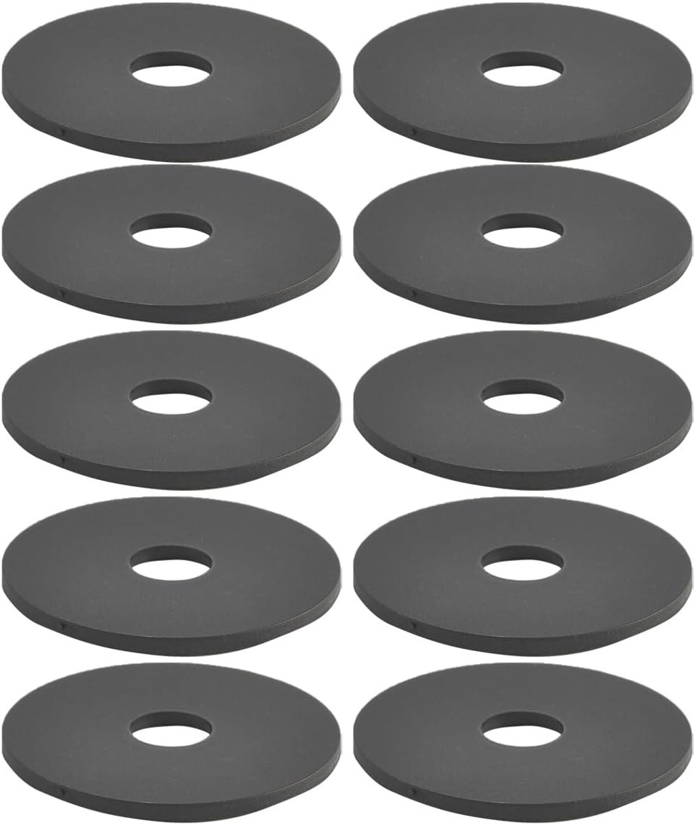 10PCS Zwart Nylon Vlakke Wasmachines 10mm ID 40mm OD