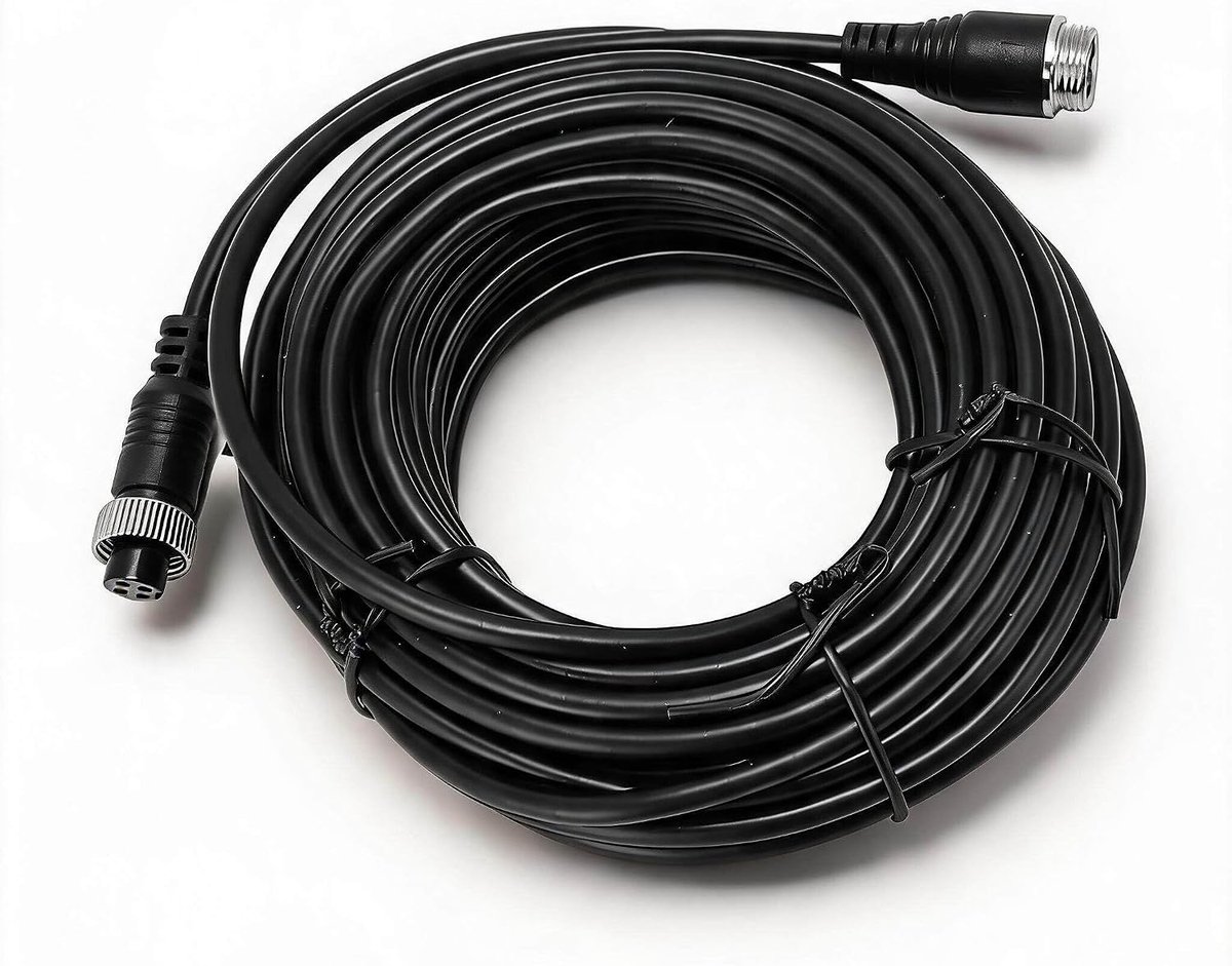 Sxhlseller 4Pin Stable Signal Backup Camera Extension Cable for Truck RV Outdoor Use 26ft PVC Dash Cam Rear View Cable - ShopVlot