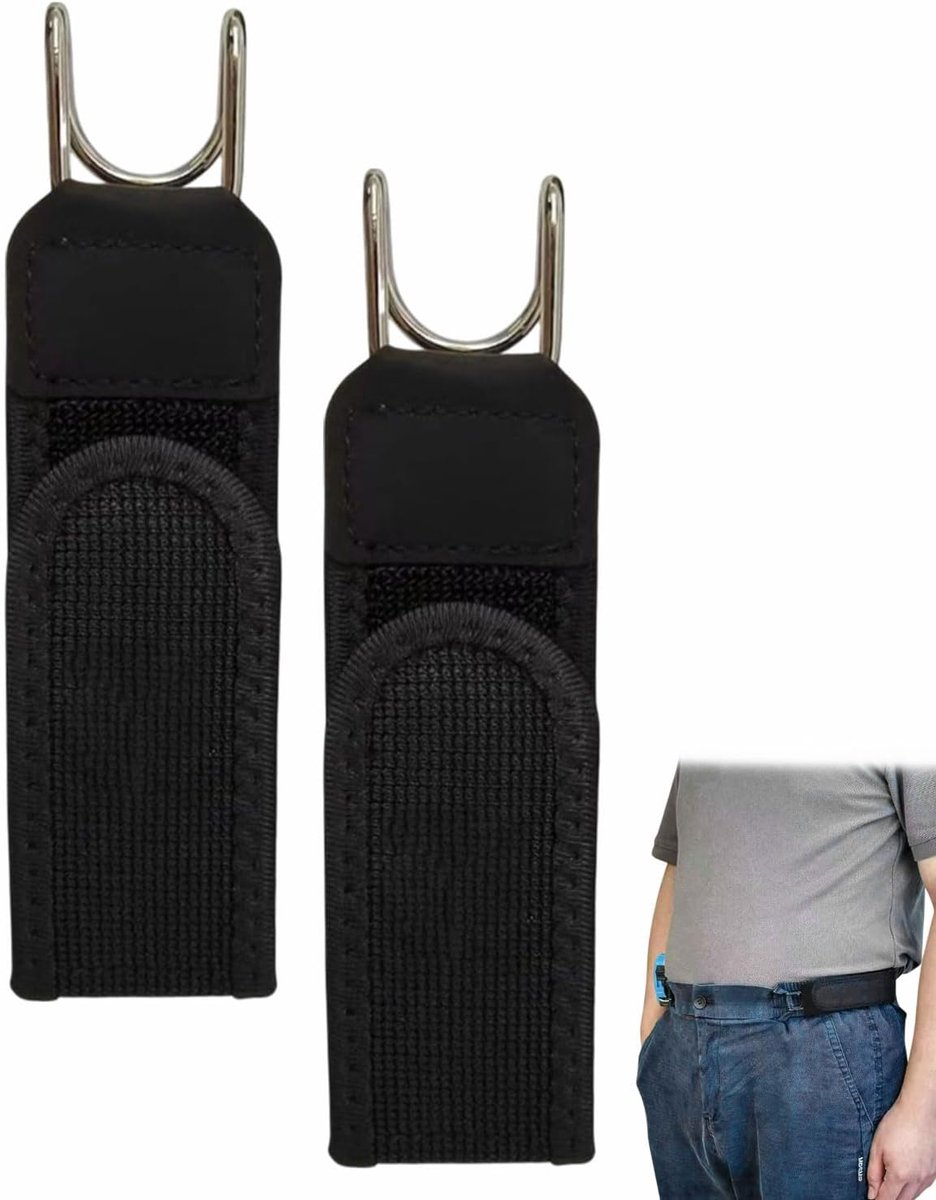2 stuks gordel zonder spanne voor heren dames, gesploze riemhaak, elastische gordel met metaalhak, unisex zonder - ShopVlot