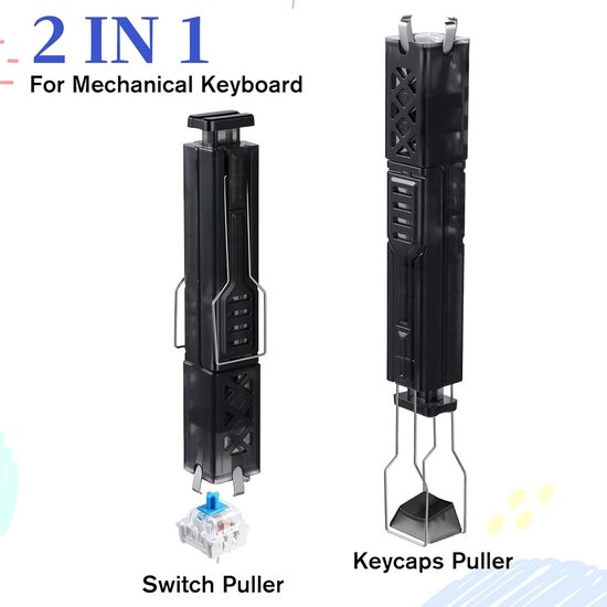 Keycap puller 2-in-1 - Translucent roestvrij staal - Ergonomisch ontwerp - Eenvoudig te verwijderen en vervangen - ShopVlot — afbeelding 2