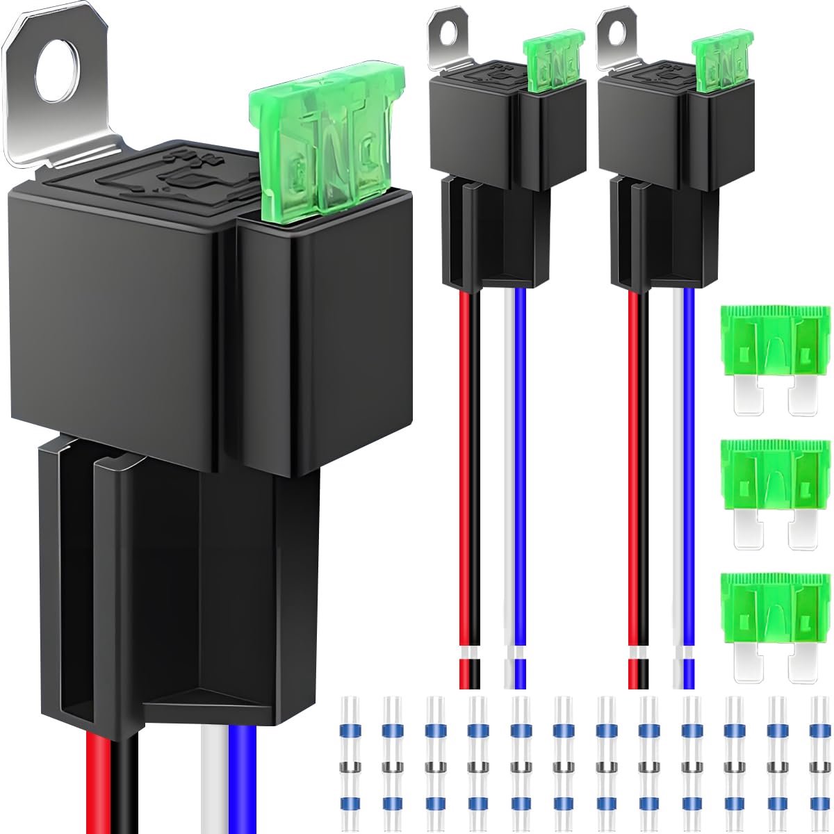 30 A relais, 12 V, zekeringsrelais, schakelaar, 4-pins SPST, hoogwaardig relais inclusief ingebouwde diode, 30 A - ShopVlot
