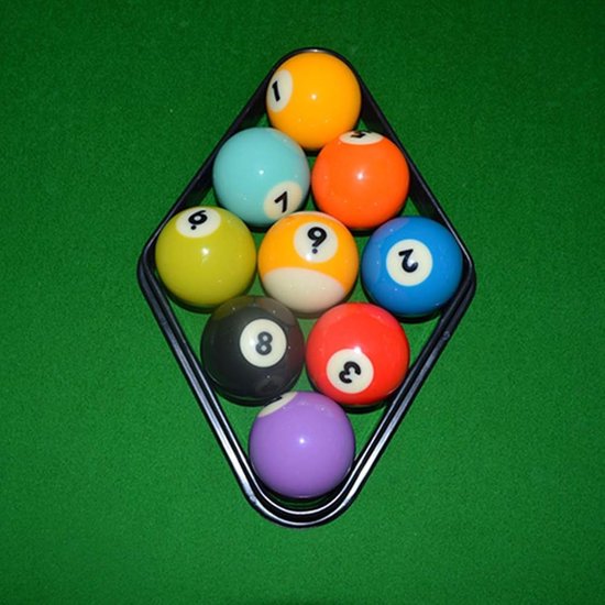 Professionele 9 Ball Pool Billiard Racket voor Snooker en Biljart - Set van 2 Stuks met Triangulaire Frame en Accessoires — afbeelding 3