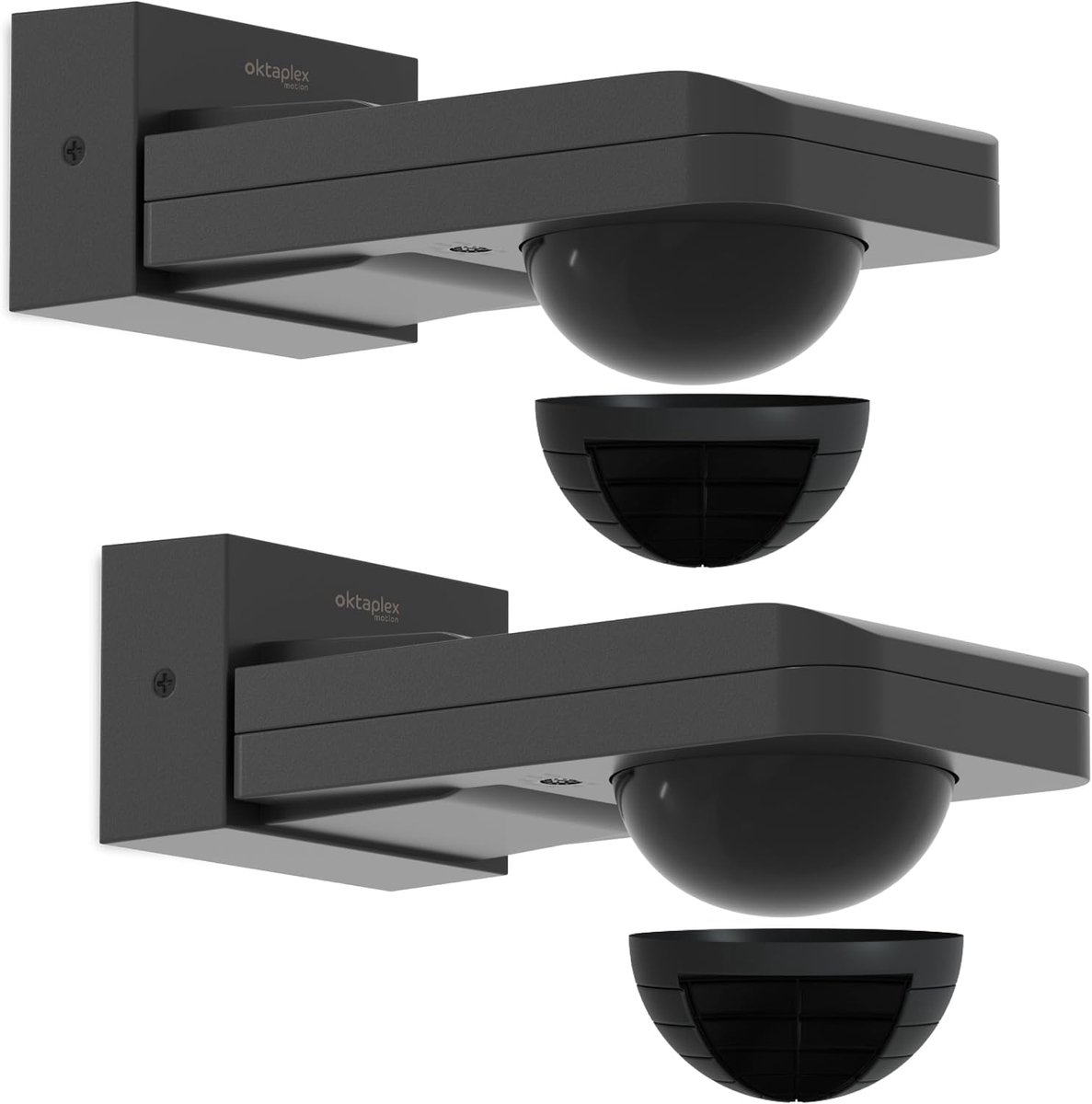 Oktaplex Tea Motion Sensor Set of 2 Outdoor Motion Sensor 360° IP65 Rotating Surface Mounted Motion Sensor 9 m Range - ShopVlot