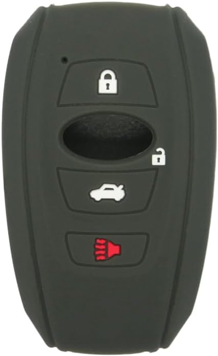 Silicone Case Protector Case Holder Skin Jacket Compatible with SUBARU 4 Button Smart Remote Key Chain CV4255 Dark - ShopVlot
