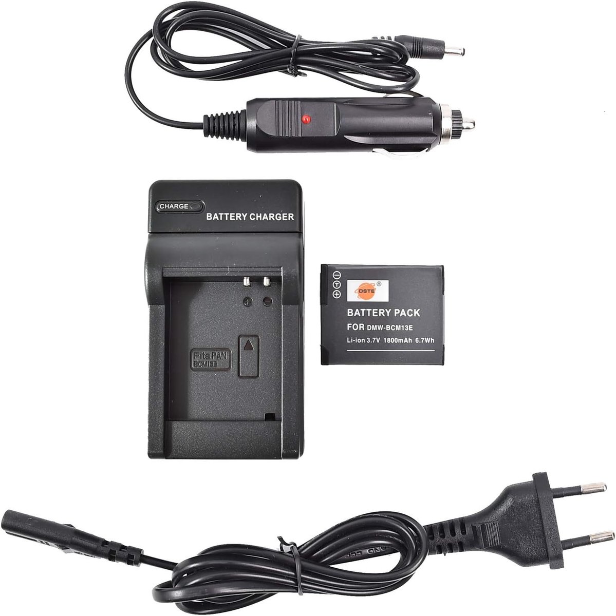 DSTE DMW-BCM13 Battery & Travel Charger Compatible with Panasonic DMC-TS5 DMC-TZ40 - ShopVlot