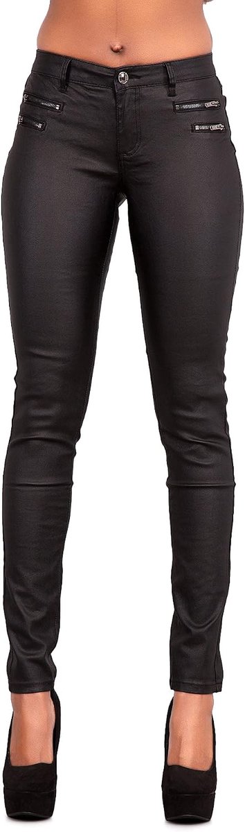 Lover Hoogwaardige damesbroek, gladde damesbroek, kunstleren broek, PU lederen broek Jean