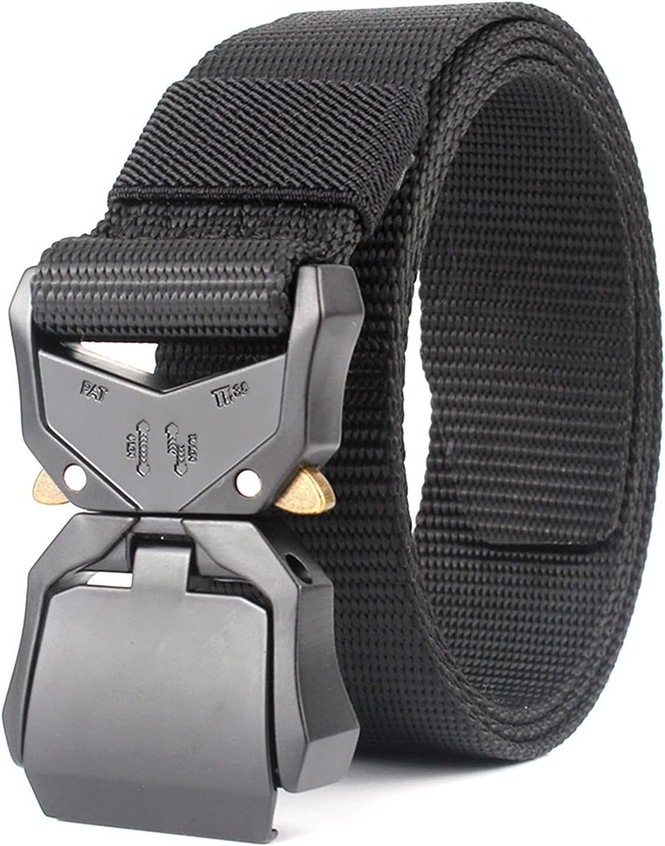 Multifunctional Men's Belt for Weight Lifting Work Outdoor Quick Release Buckle Adjustable 125 cm Black - ShopVlot