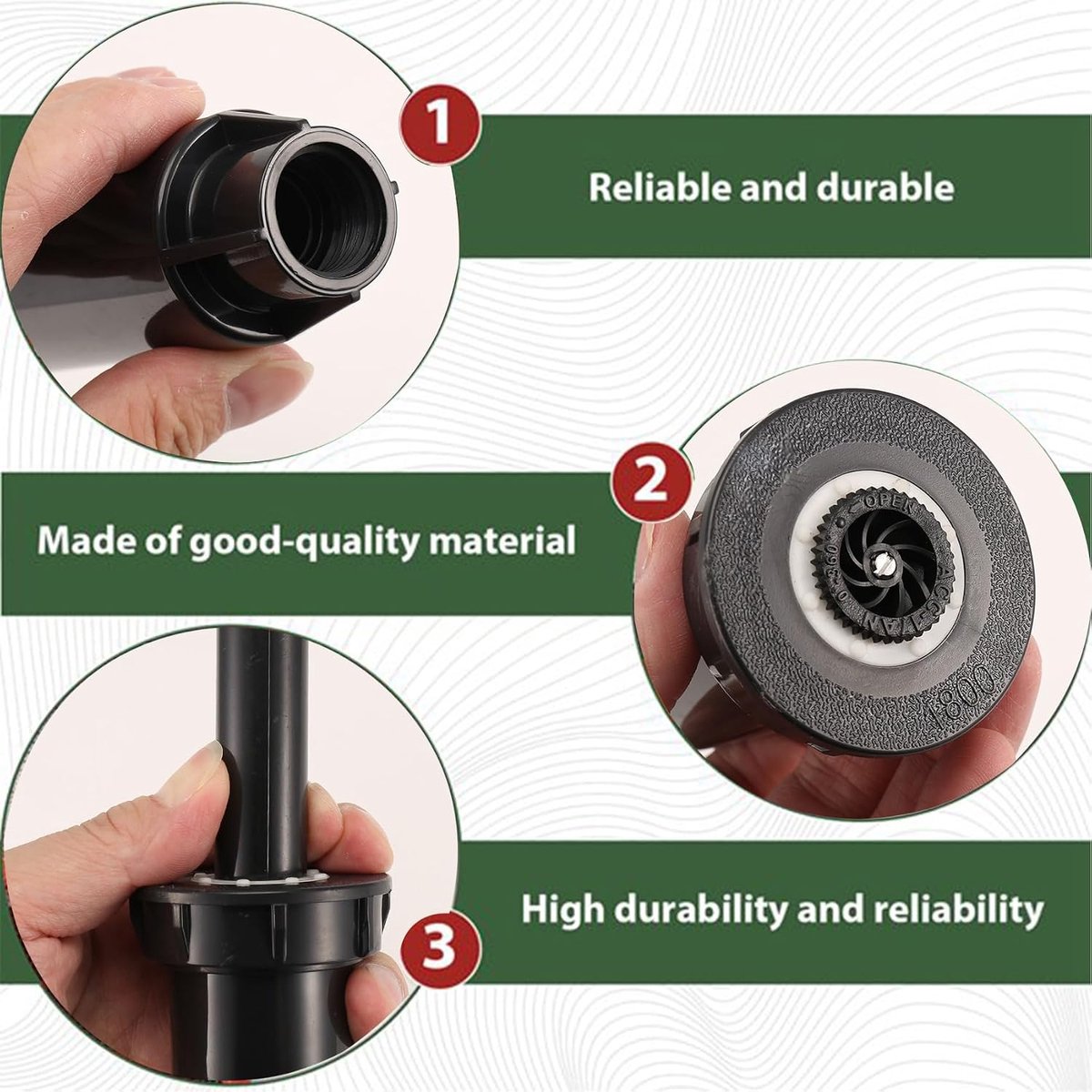 8-piece professional recessed sprinkler, adjustable spray distance in 3-6 m for sprinkler watering of grassland - ShopVlot