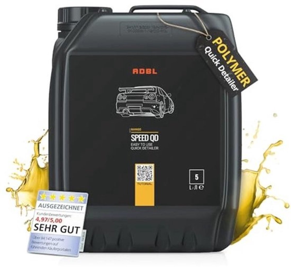 Premium Quick Detailer - voor auto - Afdichting met pareleffect - Voor glans en gladheid - Polymeer-lakverzegeling