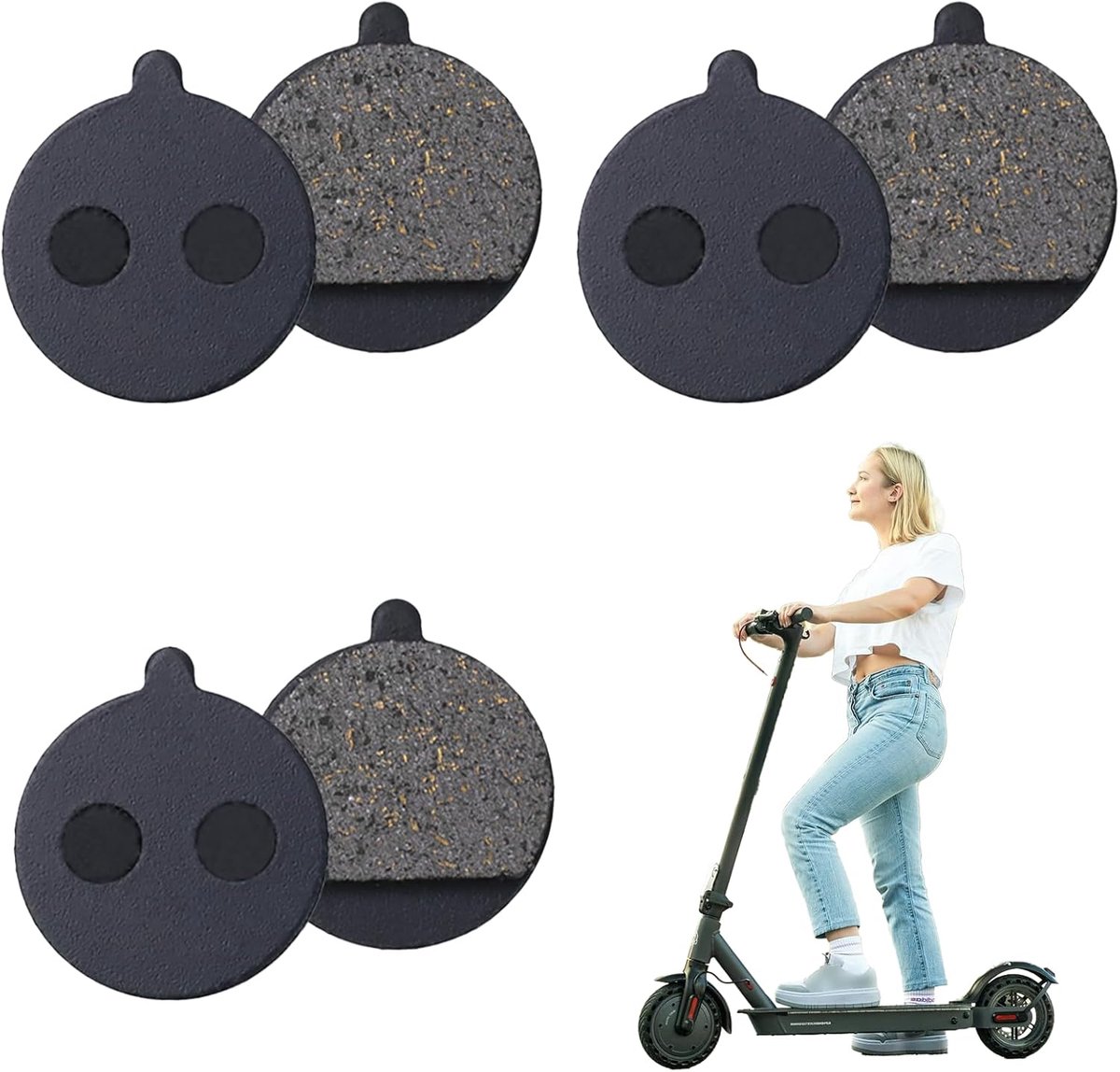 Remblokken e-scooter 6 stuks - hoogwaardig metaal - uitstekende hitte- en slijtvastheid - geschikt voor Soflow So4 Pro - ShopVlot