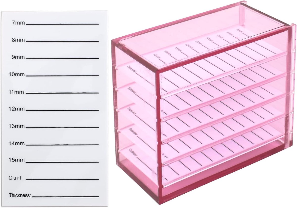 Eyelash storage box 5 lagen - acryl materiaal - stofdicht ontwerp - handig voor kunstwimpers - ShopVlot