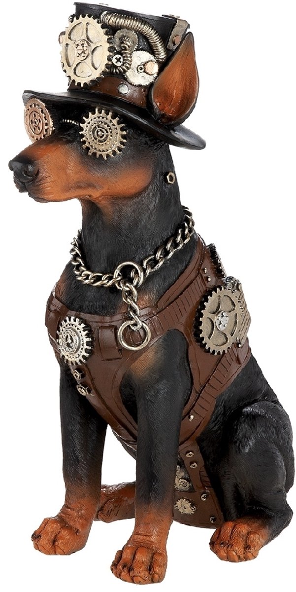 Beeld hond Doberman „Steampunk Doberman“