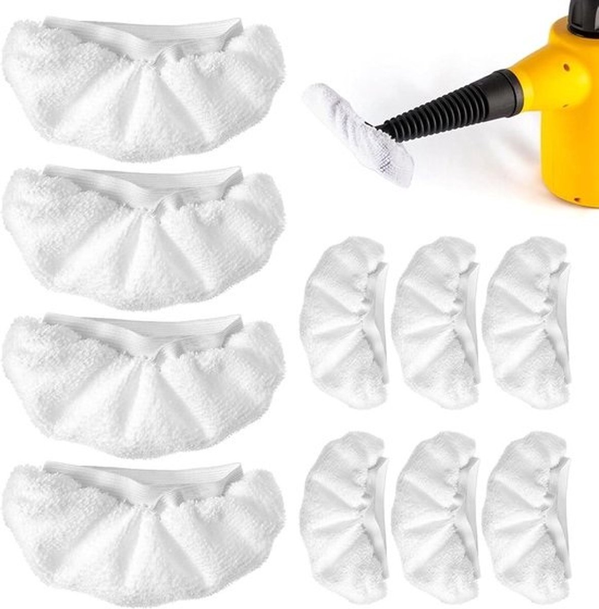 10 stuks wasbare microvezel stoomdweildoeken - Voor draagbare stoomreinigers - Universeel passend - Compatibel met diverse modellen - Praktische accessoires - Voor SC2/SC3/SC4/SC5
