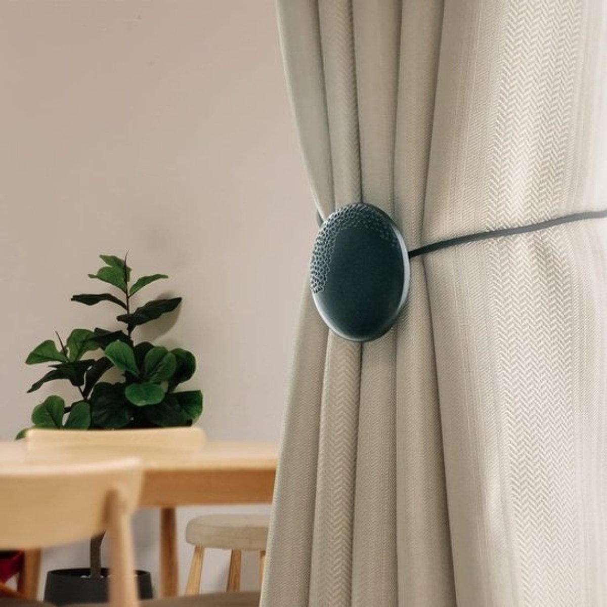 4 stuks magnetische gordijn tiebacks, bloem metaal - gordijnkoord - 17,3 inch - voor thuiskantoor en cafédecoratie