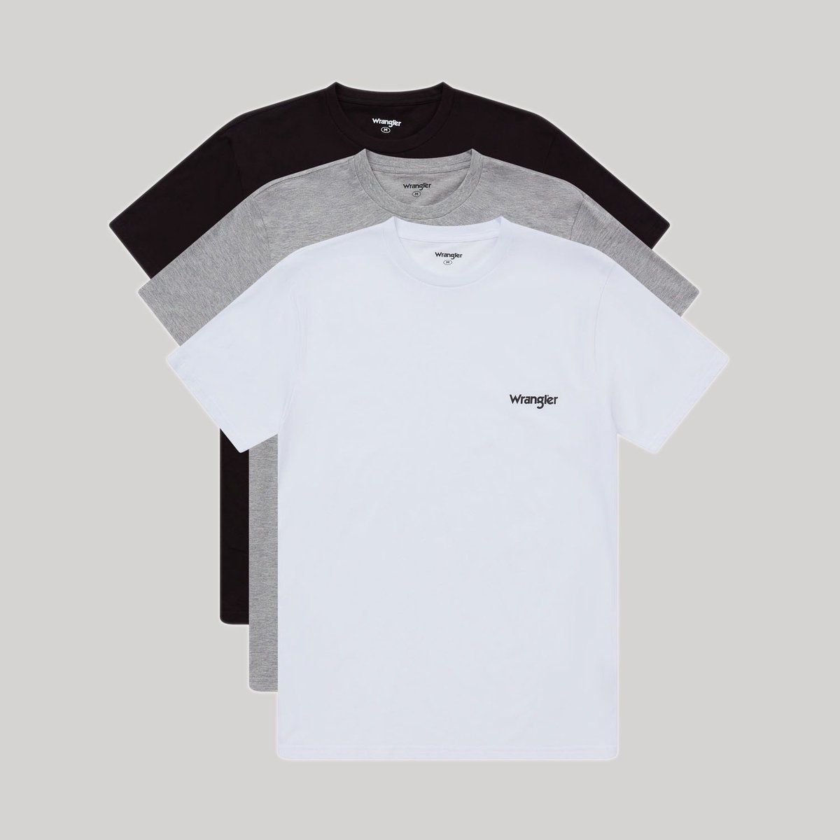 Wrangler Men’s T-shirts Marston / 3-pack S Grijs