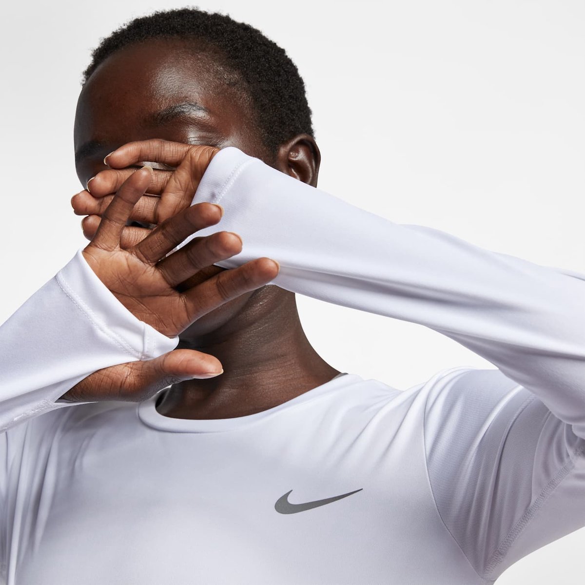 Nike Miler - Longsleeve - Maat XL - White / Wit - Miler - Hardlopen - Dames Longsleeve voor Vrouwen