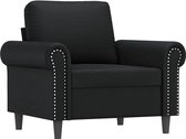 vidaXL - Fauteuil - 60 - cm - kunstleer - zwart
