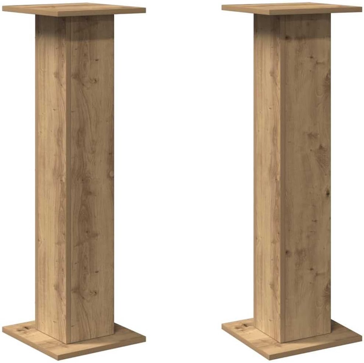 Eiken Afwerking, Bewerkt Hout, 2-delige Set, voor Moderne Woonkamer, Thuisbioscoop (30x30x95 cm)