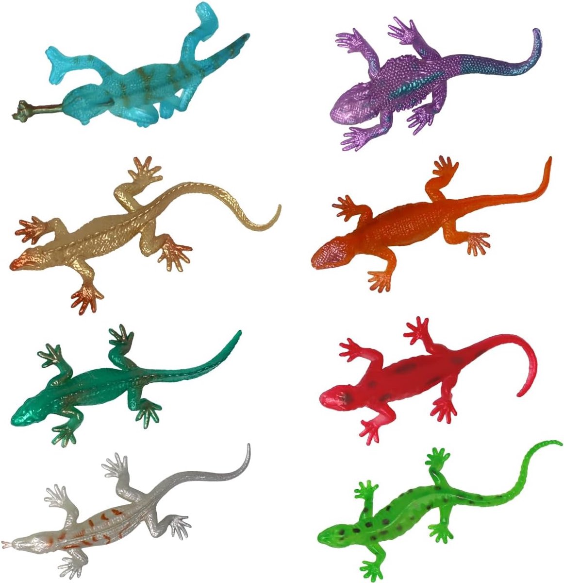 Doyomtoy Rubber hagedis, hagedis reptielen mini reptielen speelfiguren realistisch reptielen speelgoed reptielen - ShopVlot
