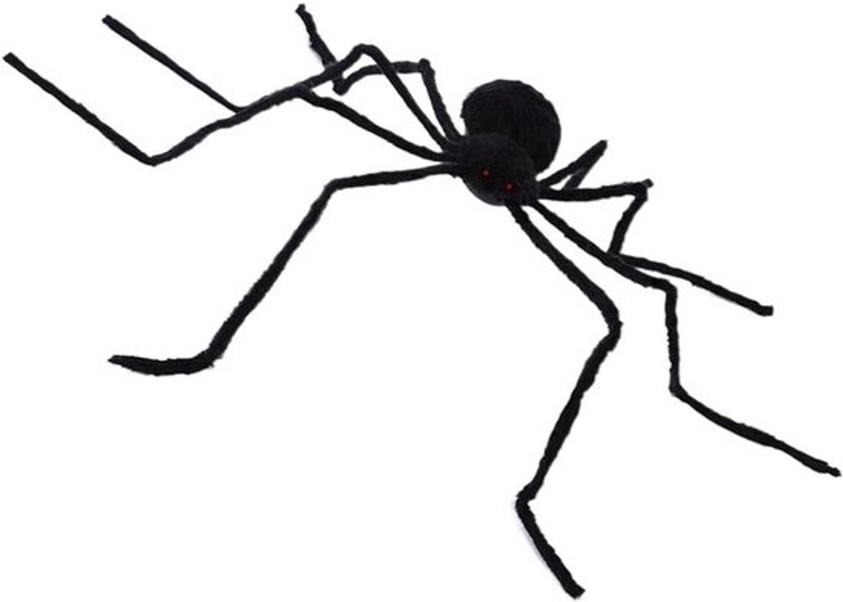 Halloween-spindecoratie - Griezelig speelgoed - Feestversiering voor buiten - Bewegingsgeactiveerde geluiden - 20 x 20 cm - Zwart