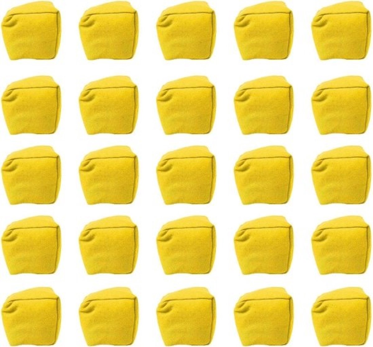 Gooispel met zitzakken - Set werpzakjes - Voor buitenspelen - Herbruikbaar materiaal - 20 stuks - Geel