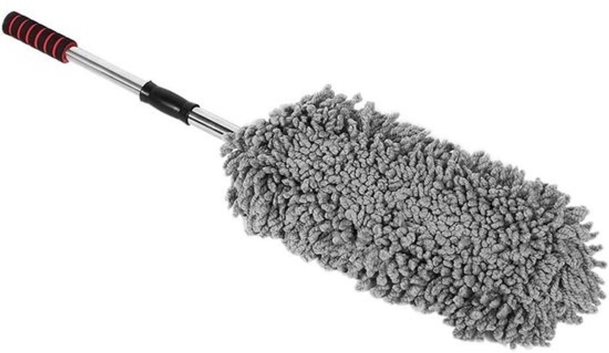 Superzachte microvezel-autostofdoek voor de buitenkant met uitschuifbare handgreep - Zonder krassen - Ideaal voor autoreiniging en het reinigen van ramen - Handige ZTB-autostofdoek
