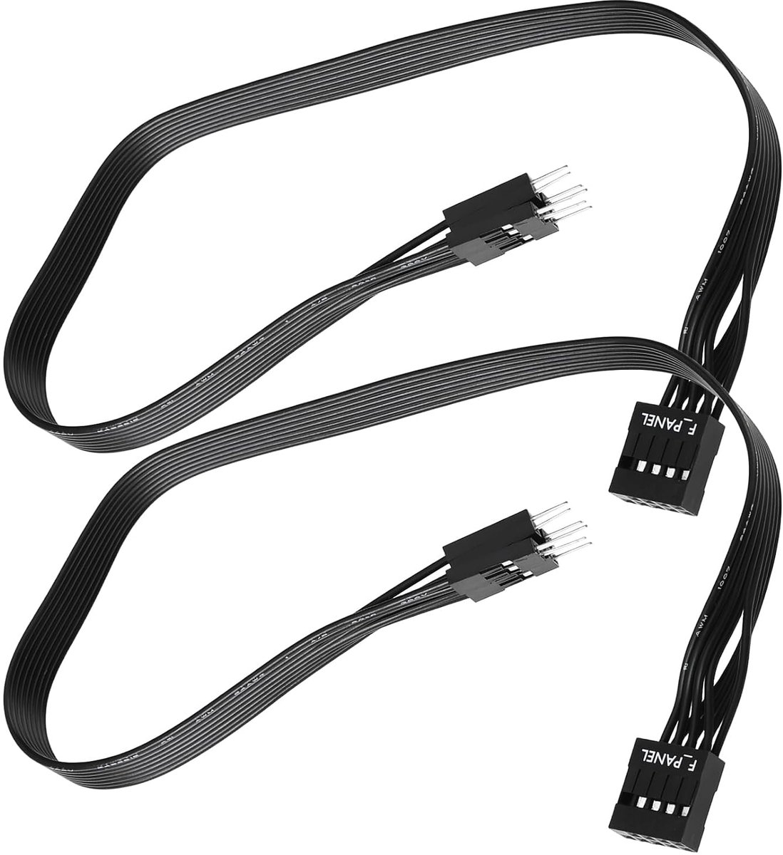 2 STKS Moederbord Voorpaneel Header Adapter Kabel F Panel Vrouwelijke naar Dual 2 Pin Mannelijke 30 cm Zwart