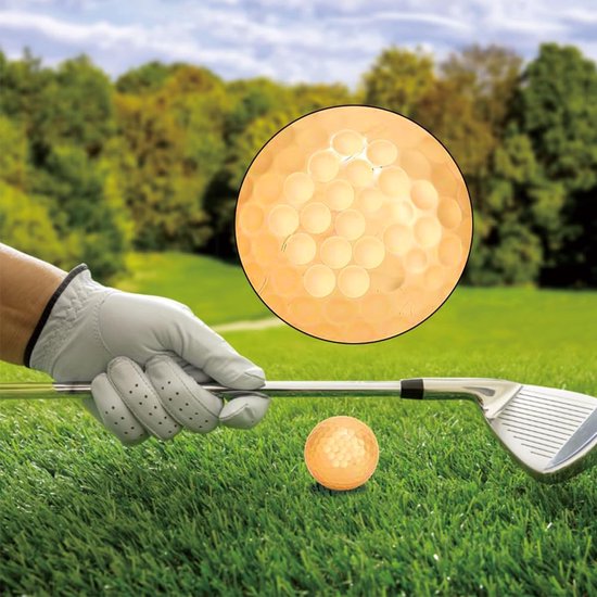 Dailygoods- Golfballen 4 stuks - Hoge zichtbaarheid - Verguld - Luxe - Golftraining - 42,67 mm - 42,93 mm - Oefengolfballen van Dailygoods — afbeelding 2