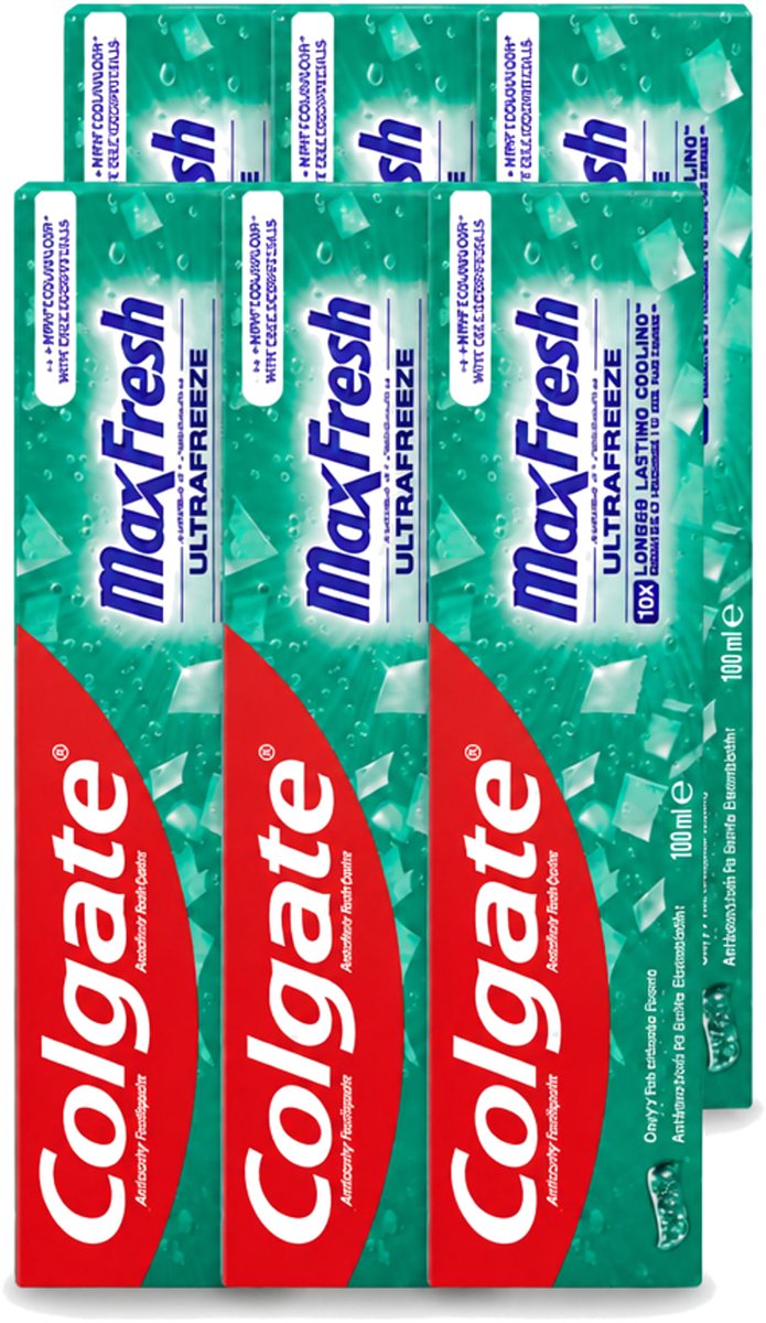 6 x Colgate - Max Fresh Clean Mint - Tandpasta - 100ml - Voordeelverpakking - 6 stuks