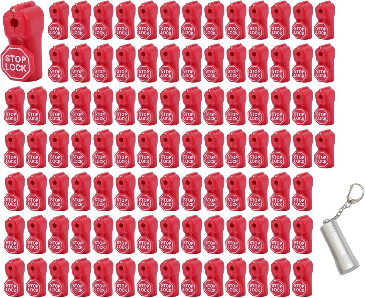 Dailygoods- Stopper 100 Stuks - Antidiefstal - 6mm Perforatie - Geschikt voor Haak - Duurzaam - Eenvoudig te Installeren - Anti-diefstal Slot