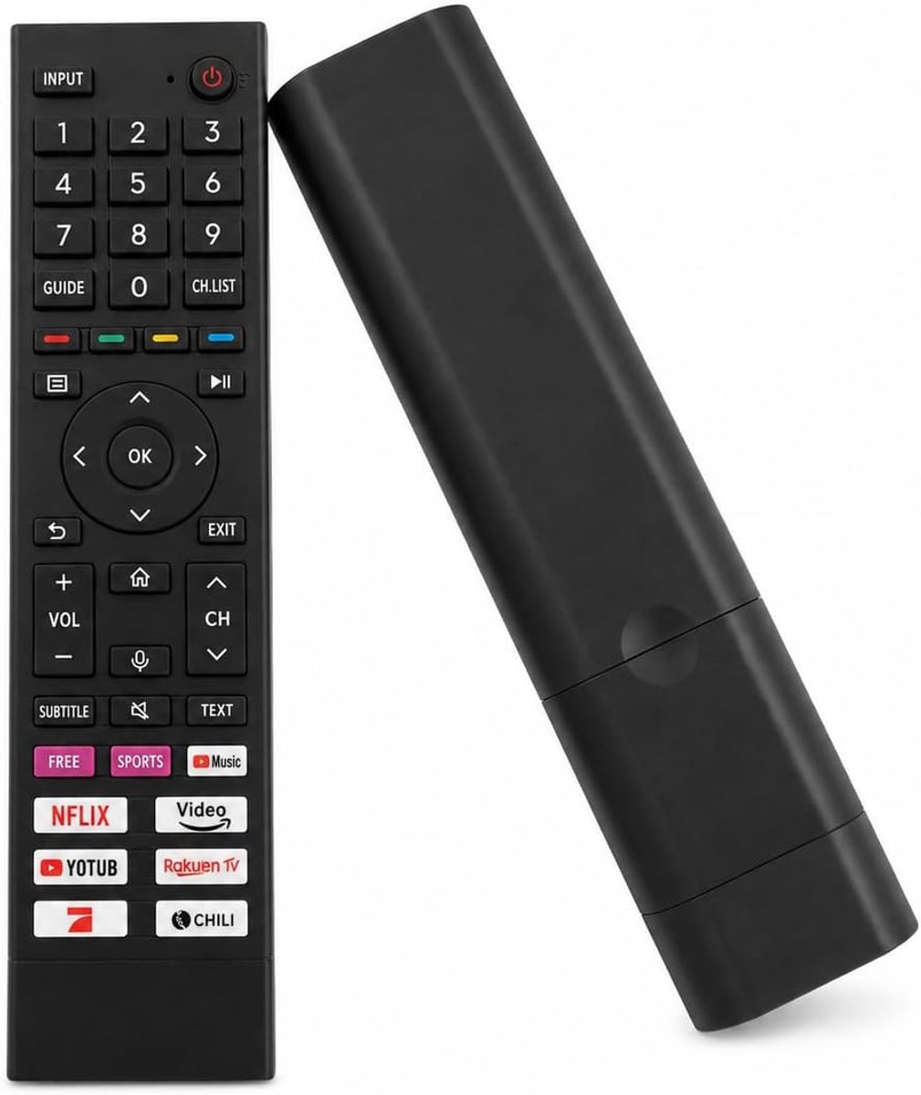 Afstandsbediening voor HISENSE ERF3I80H - Vervangend - Direct gebruiksklaar - Perfecte functionaliteit - ShopVlot