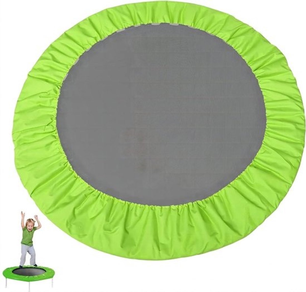 Trampolineveiligheidshoezen - Randkussen- en springhoes - Fitnessveiligheid - Scheurvast Oxford-materiaal - 114 cm - Groen