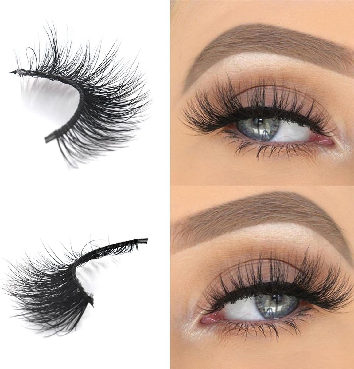 Arison Lashes False Eyelashes, Natural Look, Reusable, 3D, Pure Handwork, for Makeup, Eyelash Extension, Simple - ShopVlot