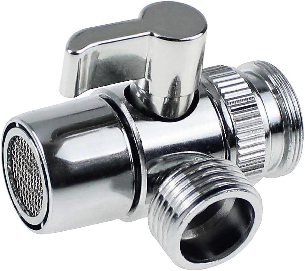 Brass Diverter Valve Bathroom Angle Valve M22 X M24 Connector with 3 Washers for Bathroom Sink Faucets On-Off Valves - ShopVlot