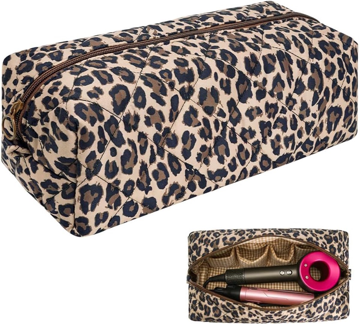 Opbergtas voor Dyson Airwrap tas accessoire tas voor haarstyler transporttas reistas cosmetische tas luipaard voor haarstyling tools reisbenodigdheden toiletartikelen