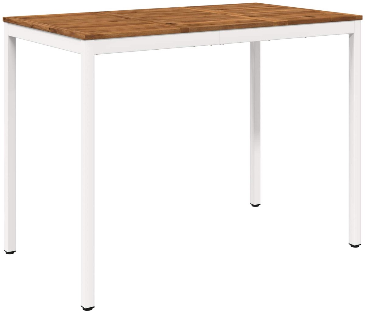 vidaXL Tuin - Bar - Tafel - NAARDEN - Natuurlijk - en - Wit - 141 - x - 80,5 - x - 105 - cm