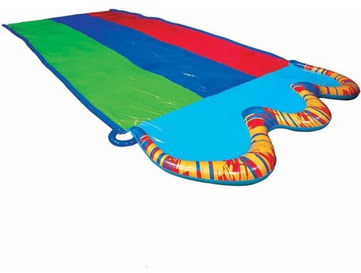 Opblaasbare waterglijbaan - voor drie personen - Triple Racer - 4,9 meter lang