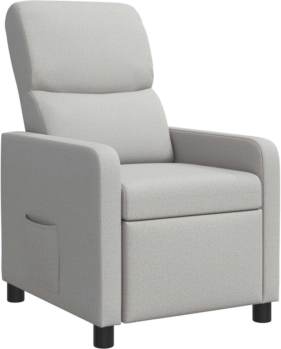 vidaXL Recliner - Wolkgrijs - Polyester Wolkengrijs