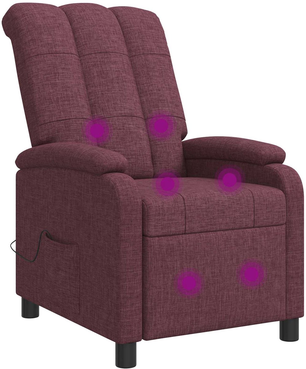 vidaXL Massage - Relaxstoel - Paars - Stof
