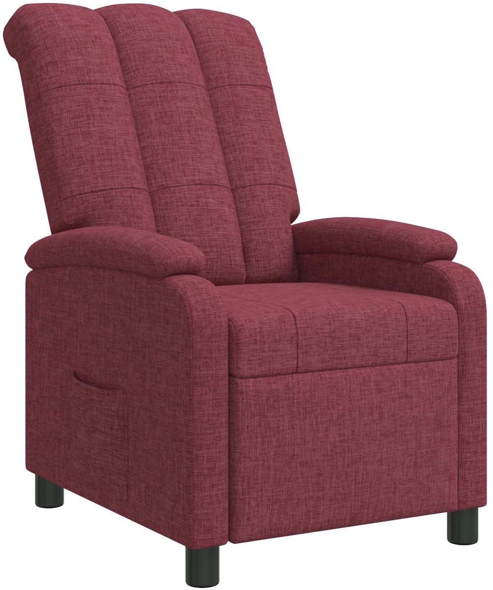 vidaXL Recliner - Wijnrood - Stof