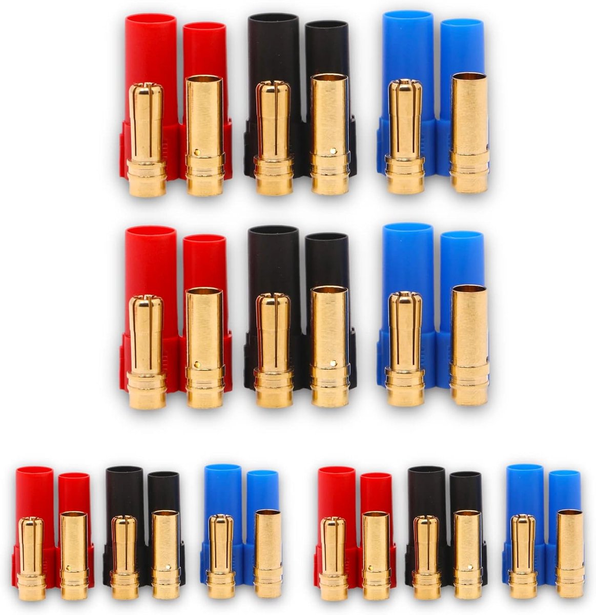 High Current XT150 Premium 7mm Connector Gold Plug Reverse Proof Plug Socket Male Female Red Black Blue 150A Lipo - ShopVlot