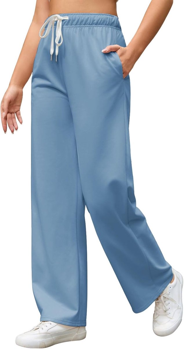 Joggingbroek voor dames, breed, baggy, elastische taille, joggen, casual, comfortabel voor sport en dagelijks gebruik