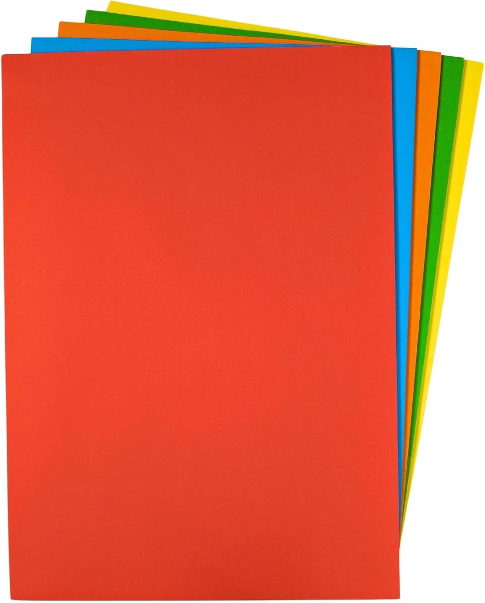 A4 80gsm Diverse Gekleurde Helder Papier 100 Vellen