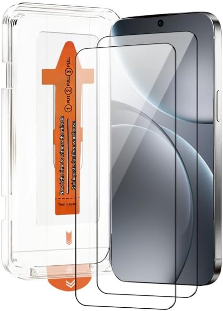 Chejuza Gehard glas voor Oppo Find X9 Pro [2 stuks], snelle installatie, volledige afdekking, zonder luchtbellen, hardheid 9H, glas, hoge definitie displaybeschermfolie