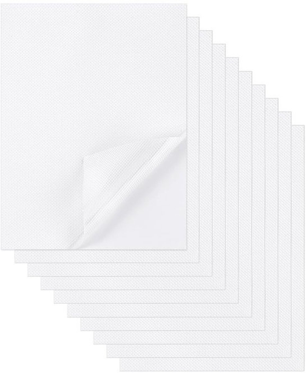 Antislip transparant plakband - Voor mobiele telefoons, tafels en meer - 10 stuks - Rubber - Wit - 20 x 15 cm